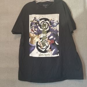 Jujutsu Kaisen Shirt Adult 2XL Black Video Game Graphic Tee Mens 1778